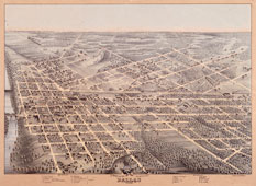 Dallas. Old Map of City, 1872