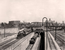Detroit. Approach to the Detroit River tunnel, circa 1910