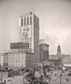 Detroit. Cadillac Square, Real Estate Exchange from City Hall and Soldiers' and Sailors' Monument, 1918