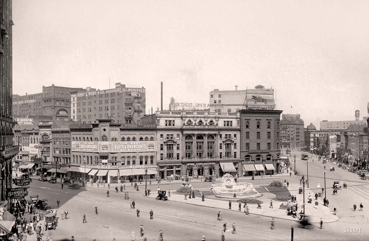 Detroit Opera House on Campus Martius, 1912