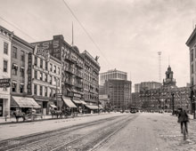 Detroit. Monroe Avenue and City Hall, circa 1910