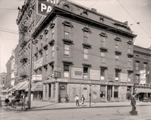 Detroit. Woodward & Jefferson avenues, Cincinnati, Hamilton and Dayton Railroad office, circa 1905