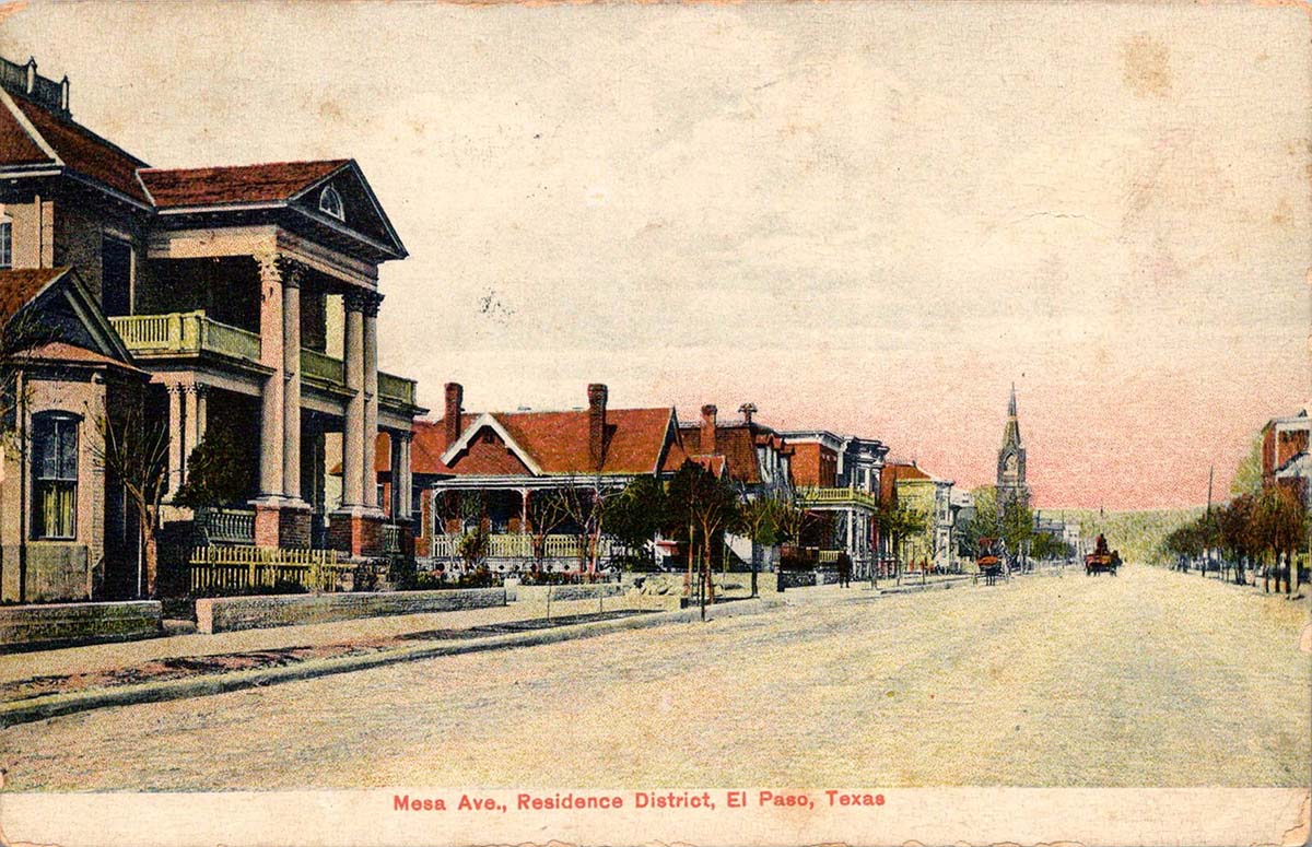 El Paso, Texas. Mesa Avenue, Residence District, 1911