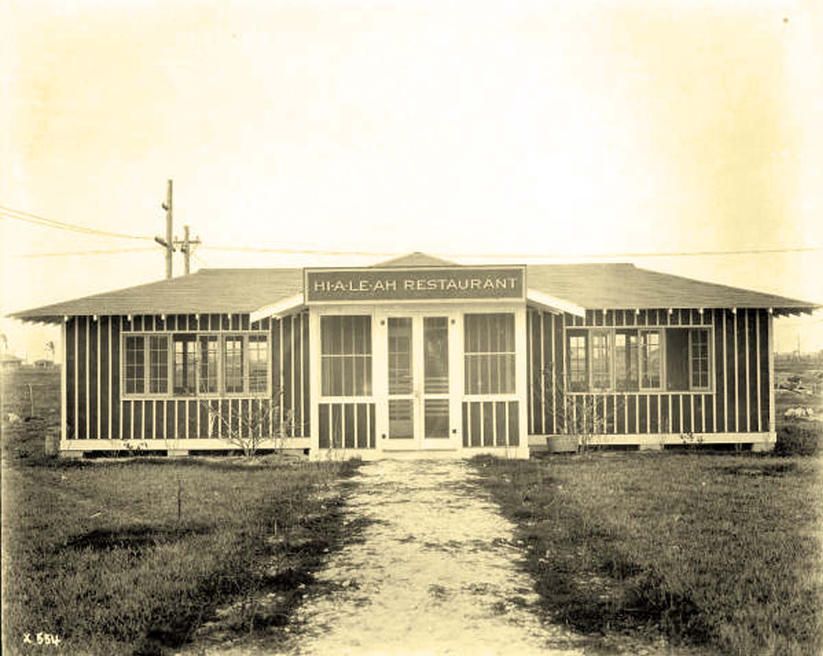 Hialeah. Restaurant, newly constructed, 1922