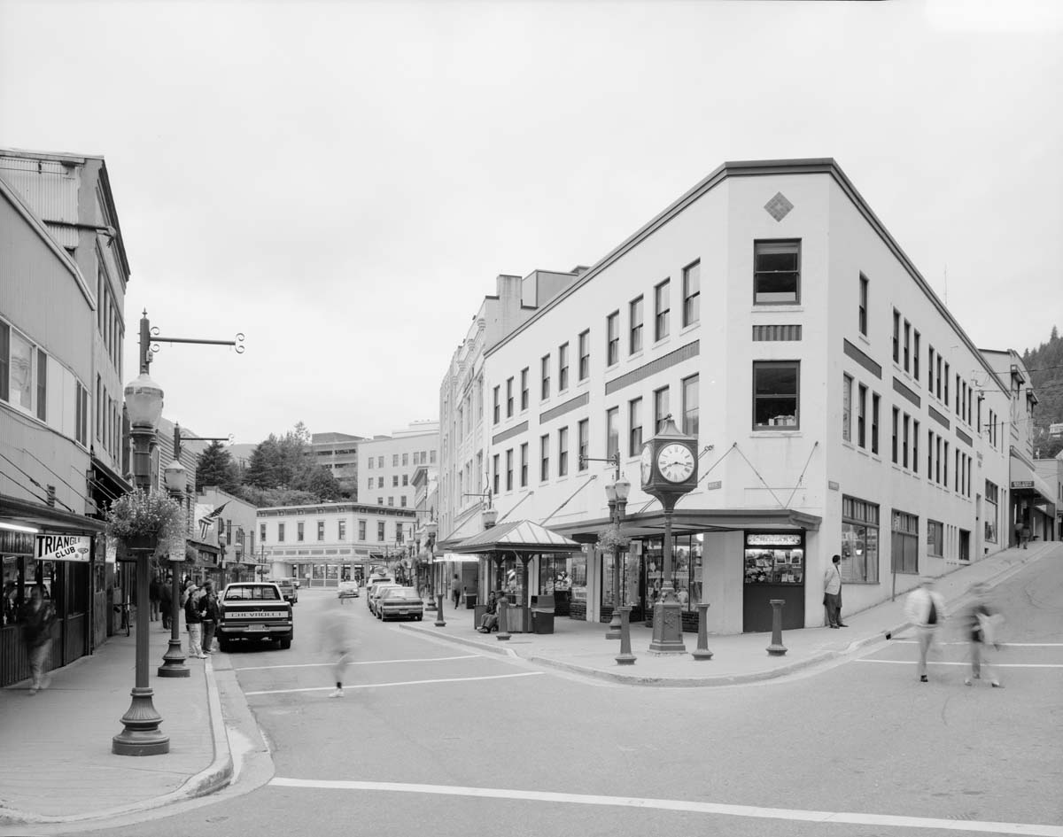 Juneau. Downtown (Commercial Buildings), Corner of Franklin and Front Streets