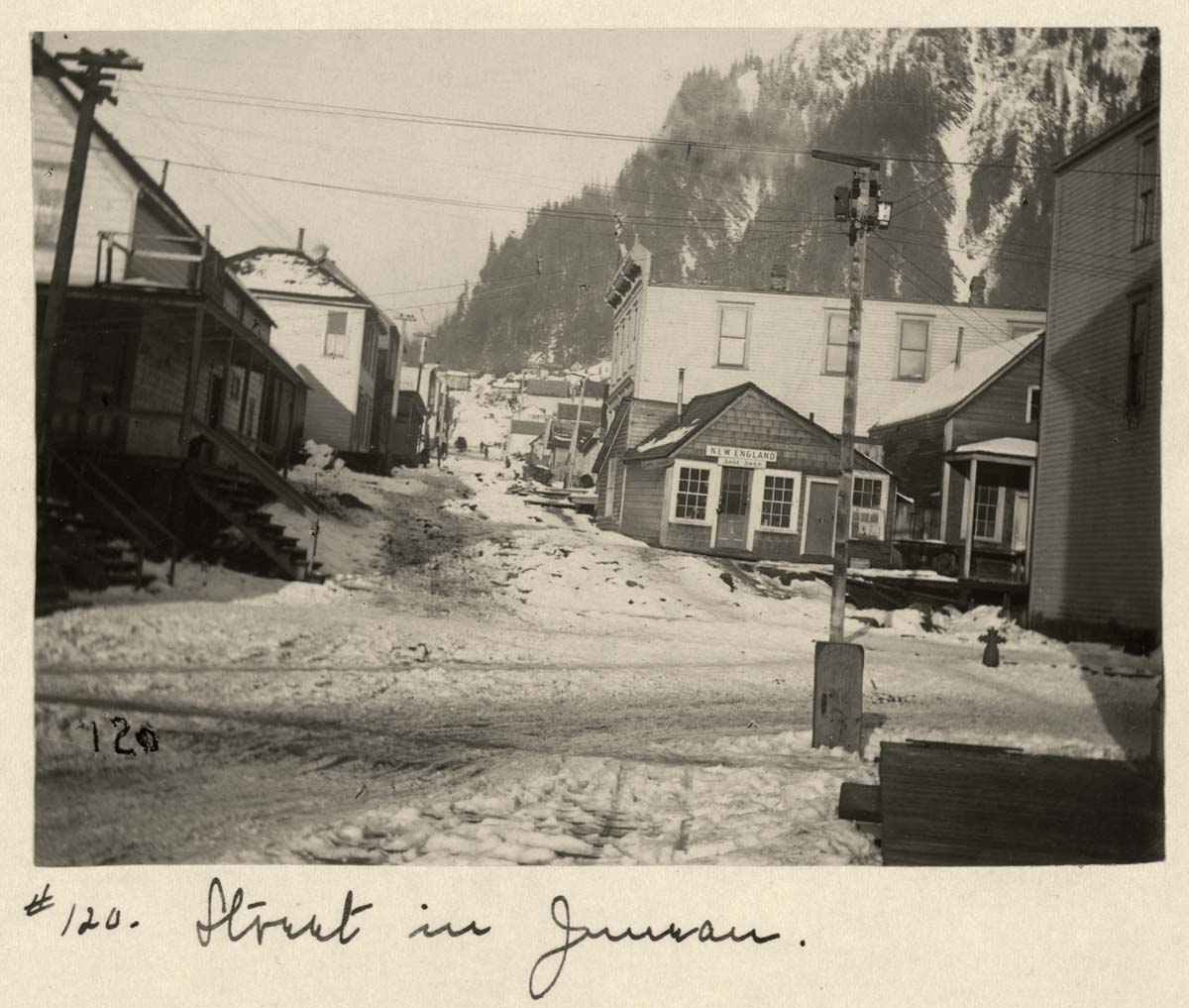 Juneau. Panorama of the city street, 1897