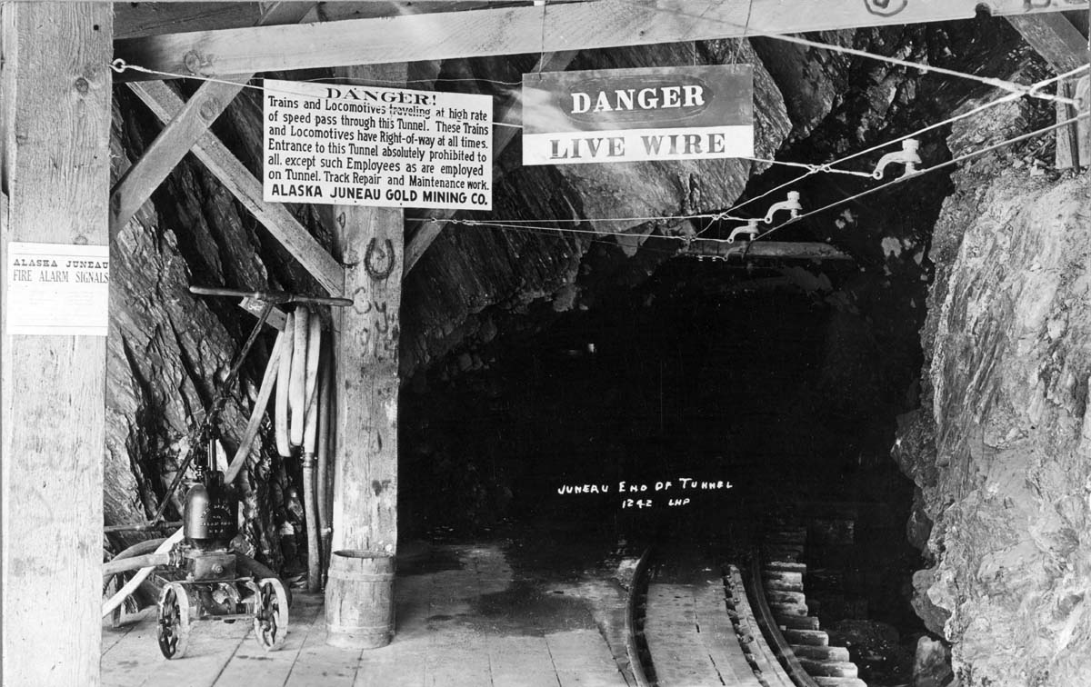 Juneau. Tunnel at Mine, circa 1890