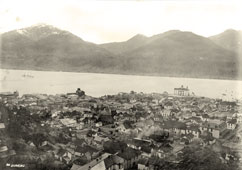 Juneau. View of city, mountains