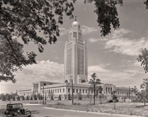 Lincoln. Nebraska State Capitol, General view from southeast, 1934