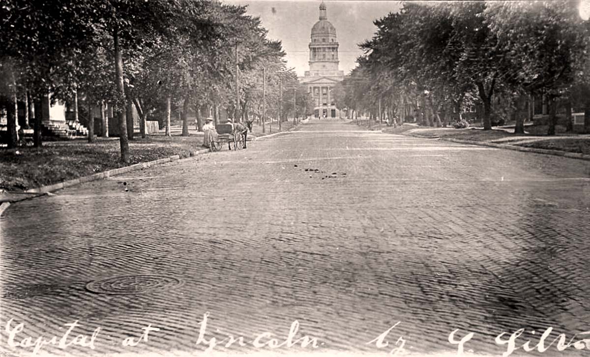 Lincoln, Nebraska. View to street, 1913