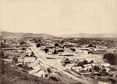 City of Los Angeles from Fort Hill, Southern Pacific Railroad