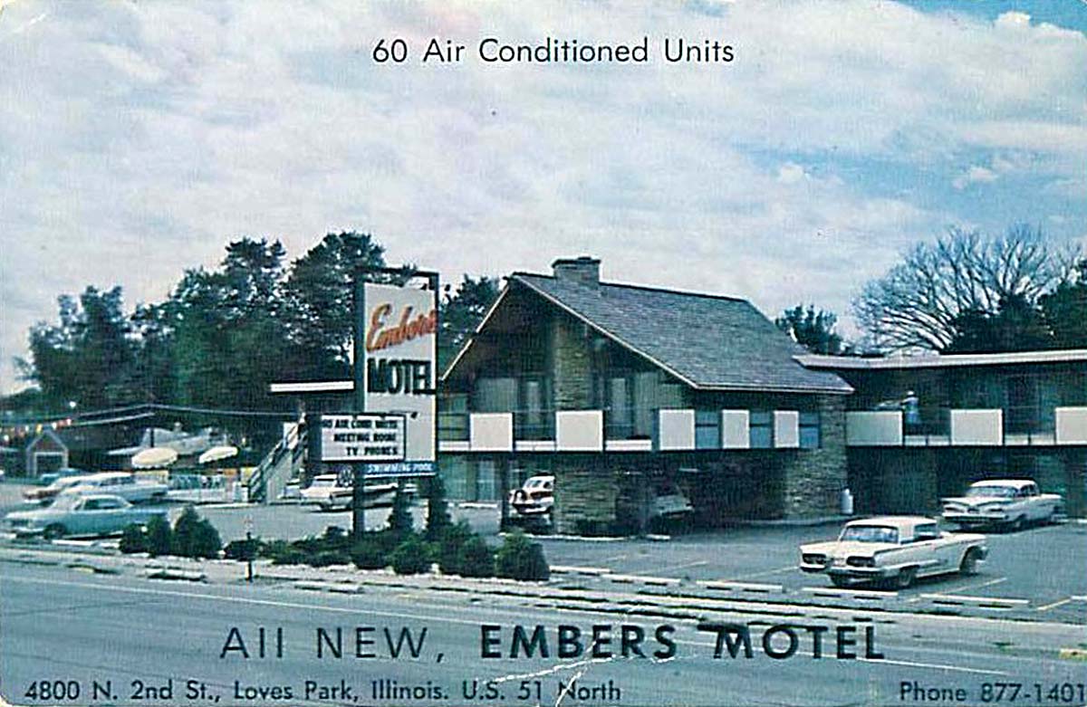 Loves Park. Embers Motel, circa 1980