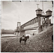 Nashville. Fortified railroad bridge across the Cumberland River, 1864
