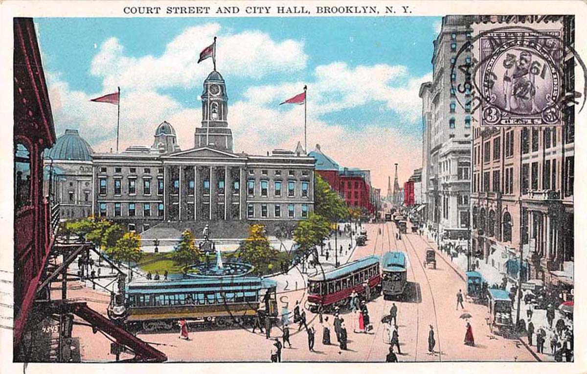 New York Court street and City Hall