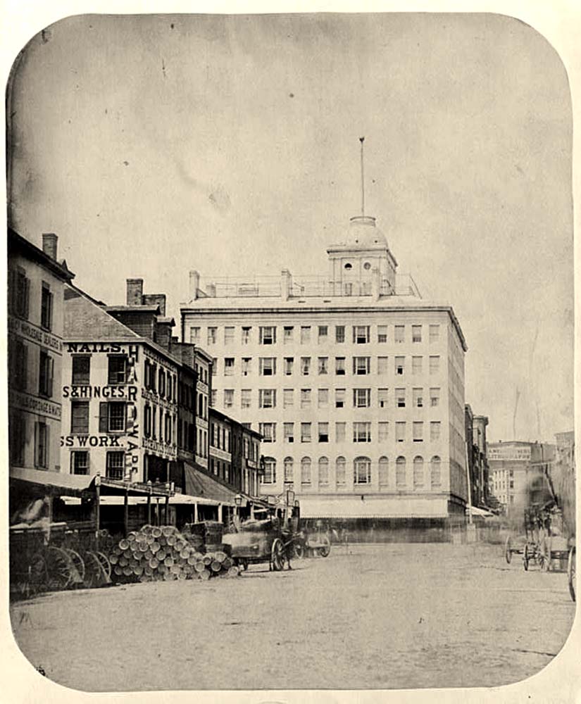 New York. Fulton Street, circa 1855