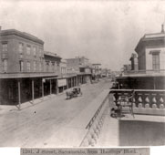 Sacramento. J Street, from Hastings' Block, 1866