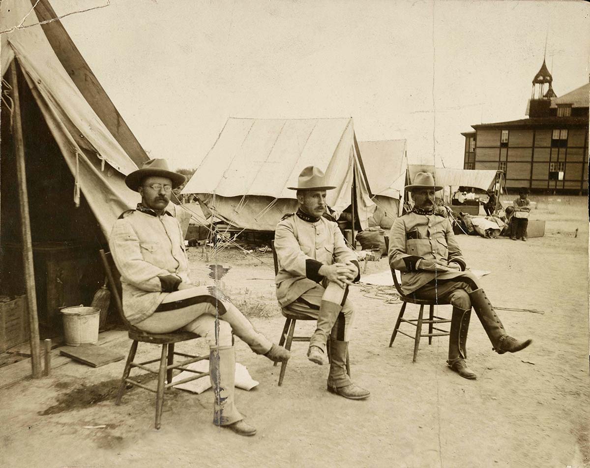 San Antonio. Theodore Roosevelt, Leonard Wood, and Alexander Brodie in 1898