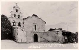 San Diego. Mission San Diego de Alcala, founded July 16, 1769