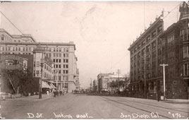 San Diego. View to street, looking east, 1912