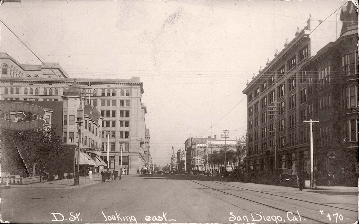 San Diego, California. View to street, looking east, 1912