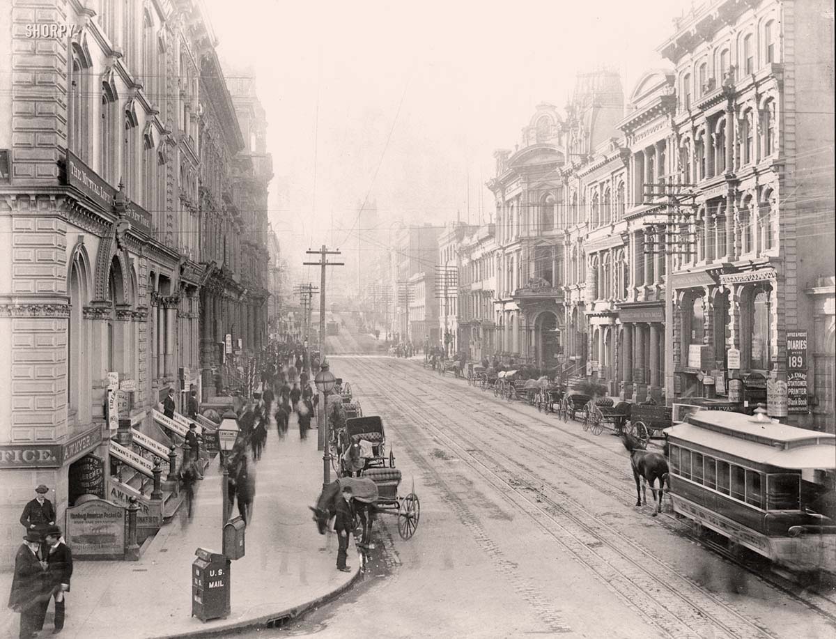 San Francisco, California. California Street from Sansome Street, 1890s
