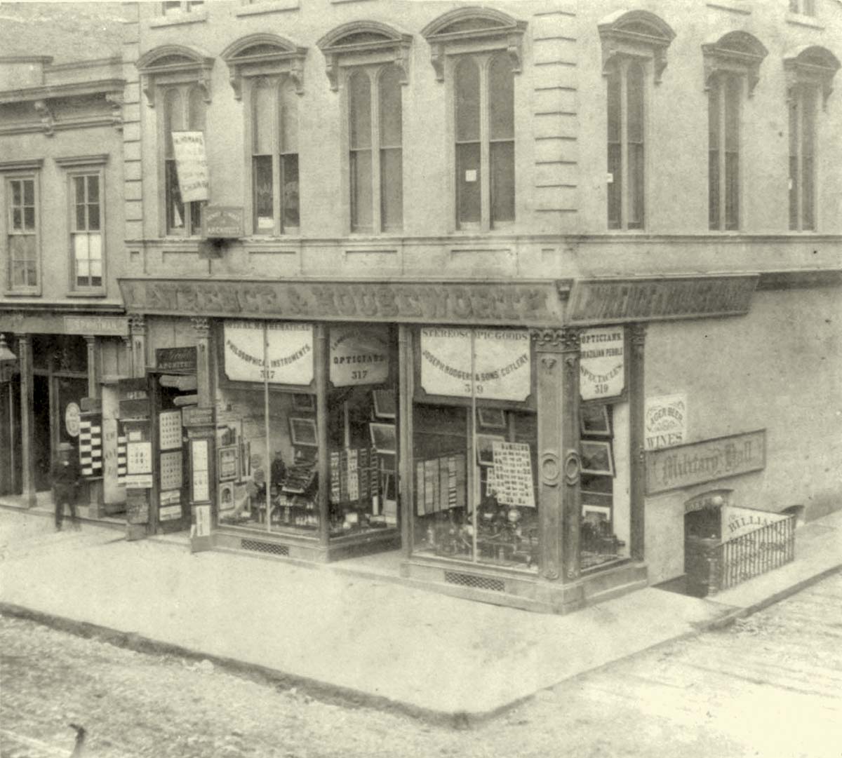 San Francisco, California. Exterior of Lawrence and Houseworth's Store