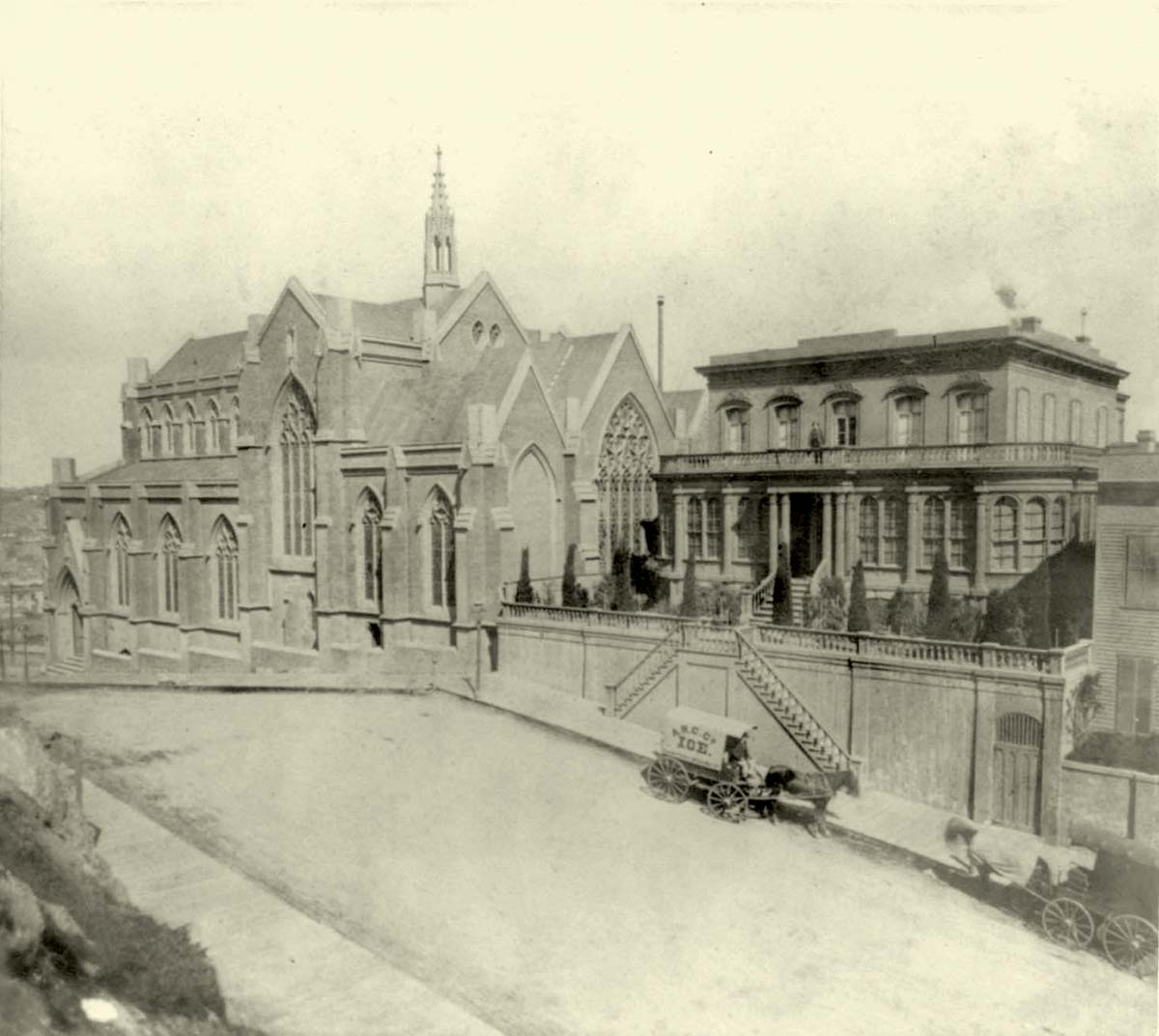 San Francisco, California. Grace Cathedral, corner of California and Stockton Streets, 1866