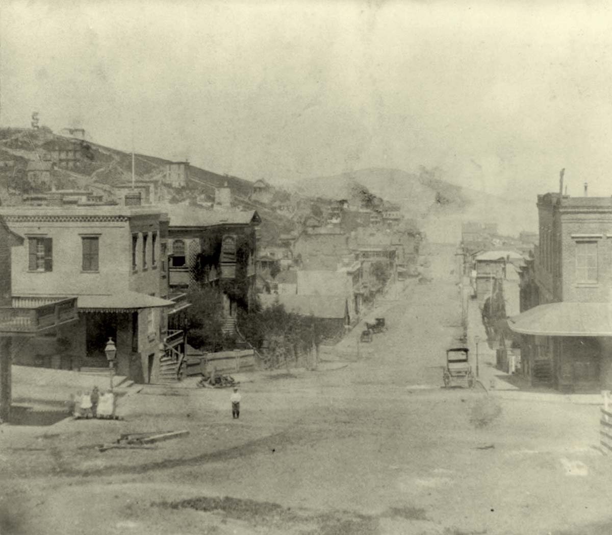 San Francisco, California. Mason Street, from Clay Street, looking North, 1866
