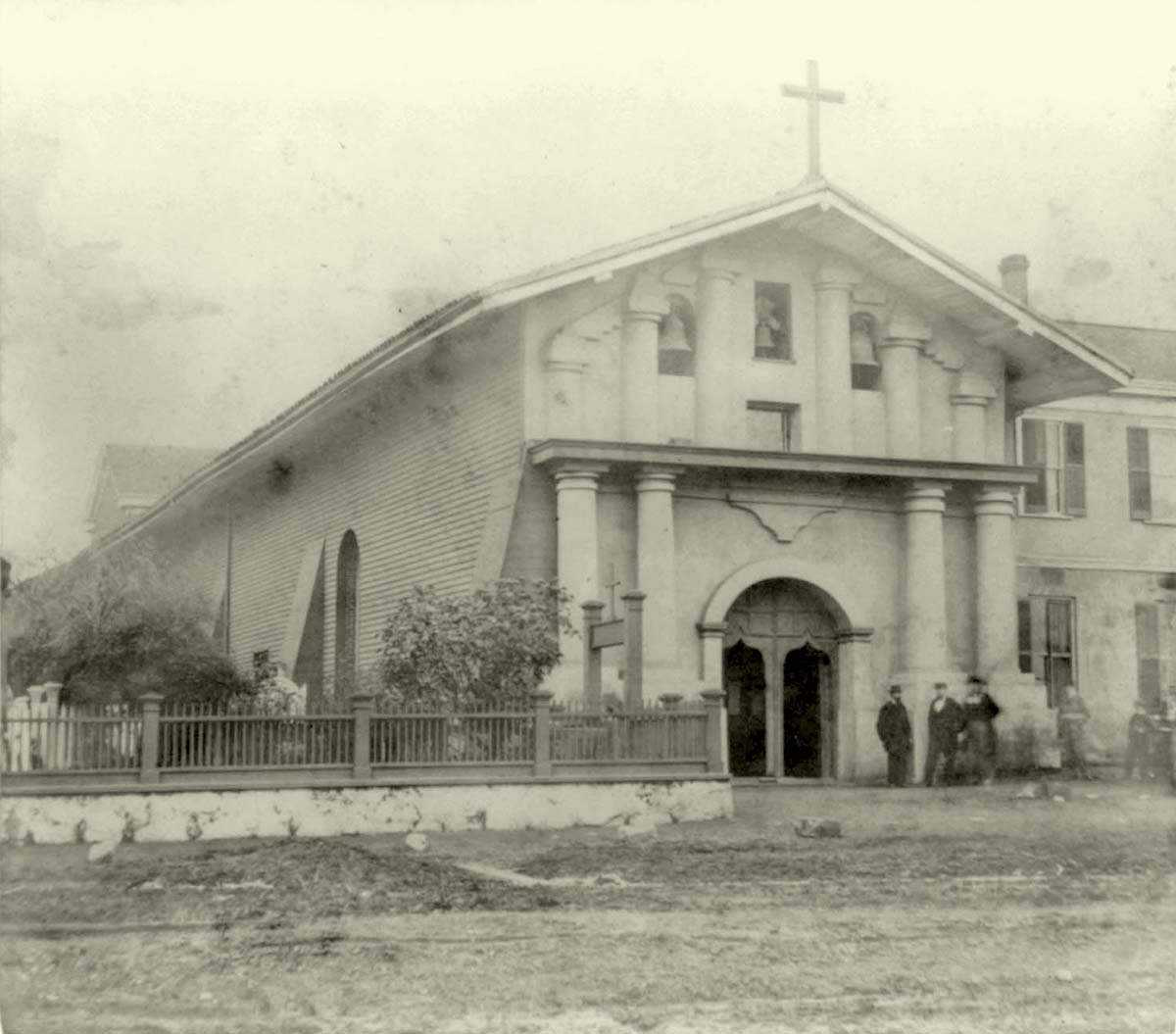 San Francisco, California. Old Mission Church, Mission Dolores, dedicated in 1776, 1866