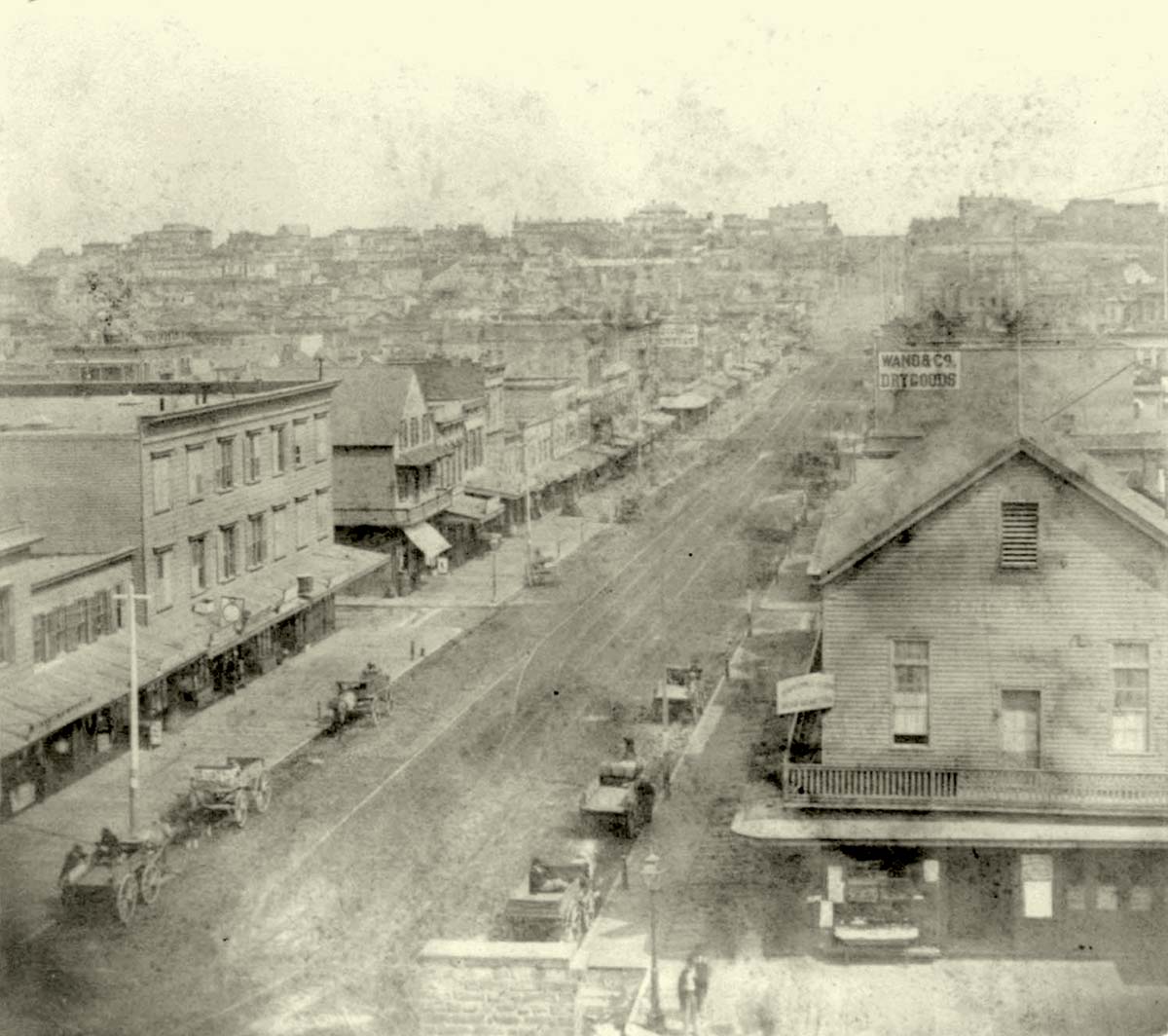 San Francisco, California. Second Street, from Market, 1866