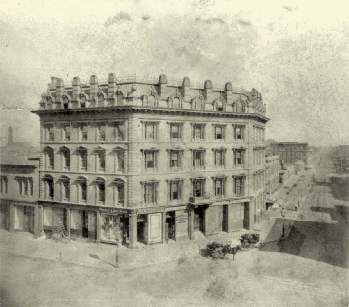 San Francisco, California. Third Street, from Market Street, 1866