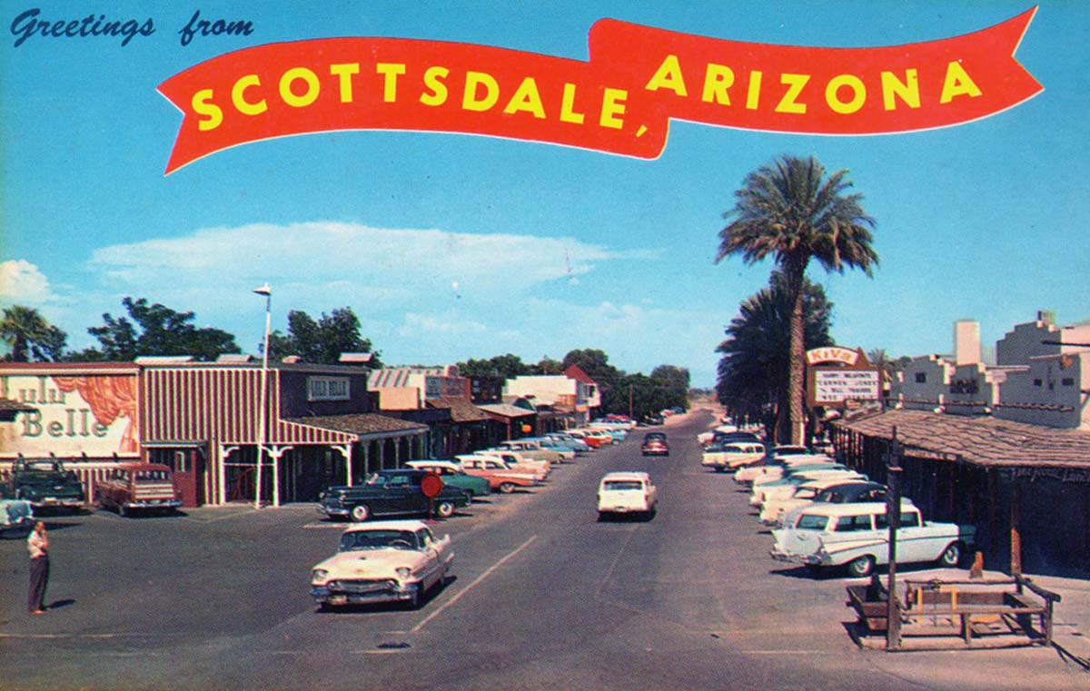 Scottsdale. Panorama of city, 1950s