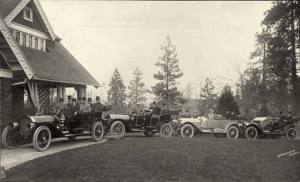 Spokane. Ex-President Roosevelt and reception committee at Spokane, April 9, 1911