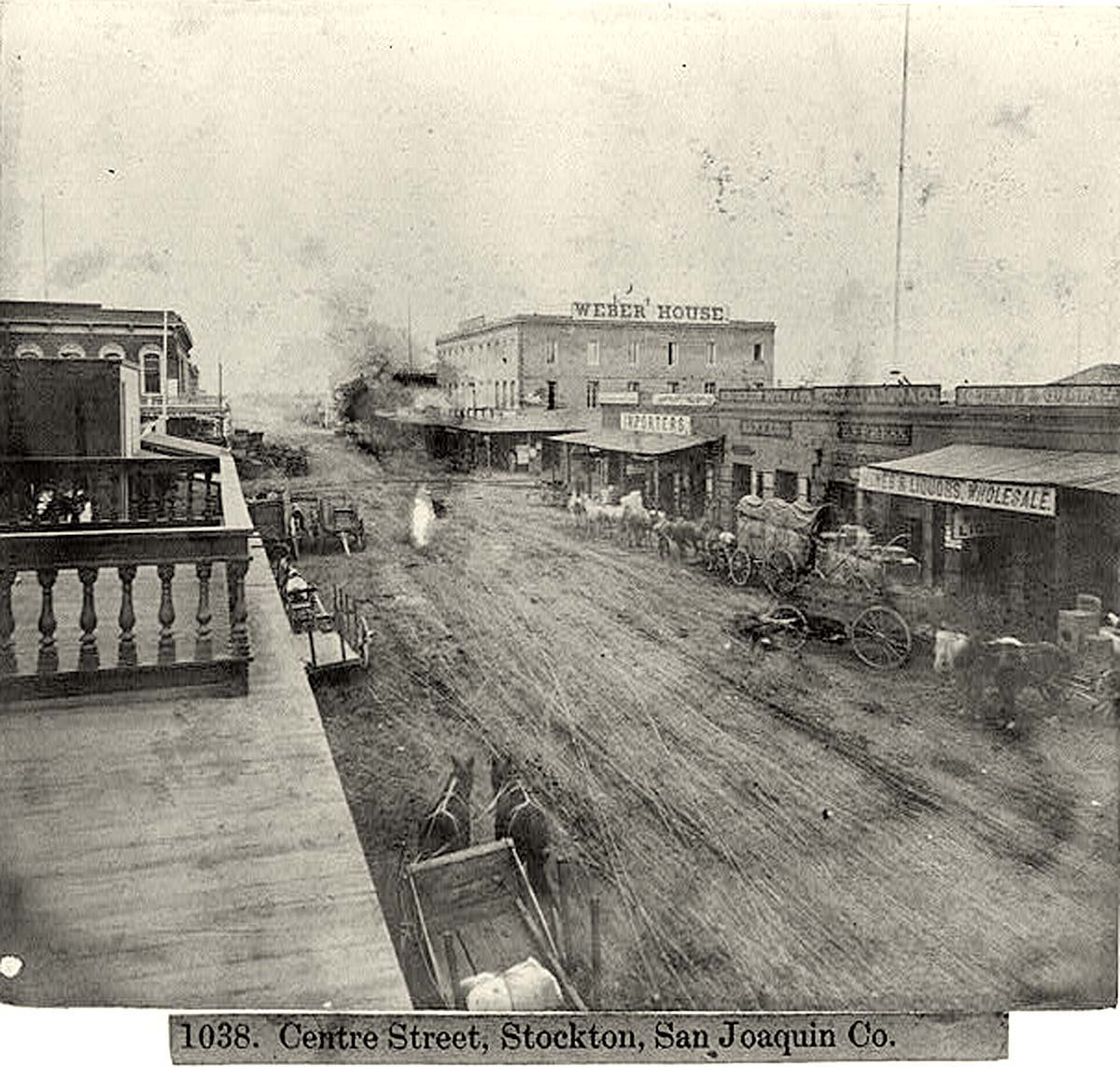 Stockton. Centre Street, 1866