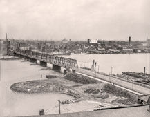 Toledo. Maumee River, Cherry Street Bridge, 1909