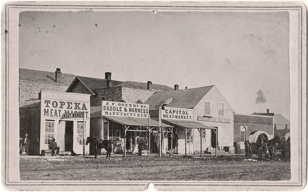 Topeka, Kansas. Kansas Avenue, between 1863 and 1865
