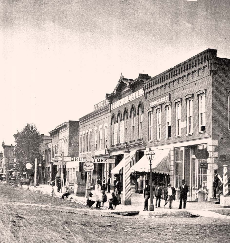 Topeka, Kansas. Kansas Avenue, Turn Halle, Furniture, Crockery, 1879