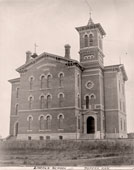 Topeka. Lincoln School, located at corner of Fifth and Madison (built in 1870), 1878