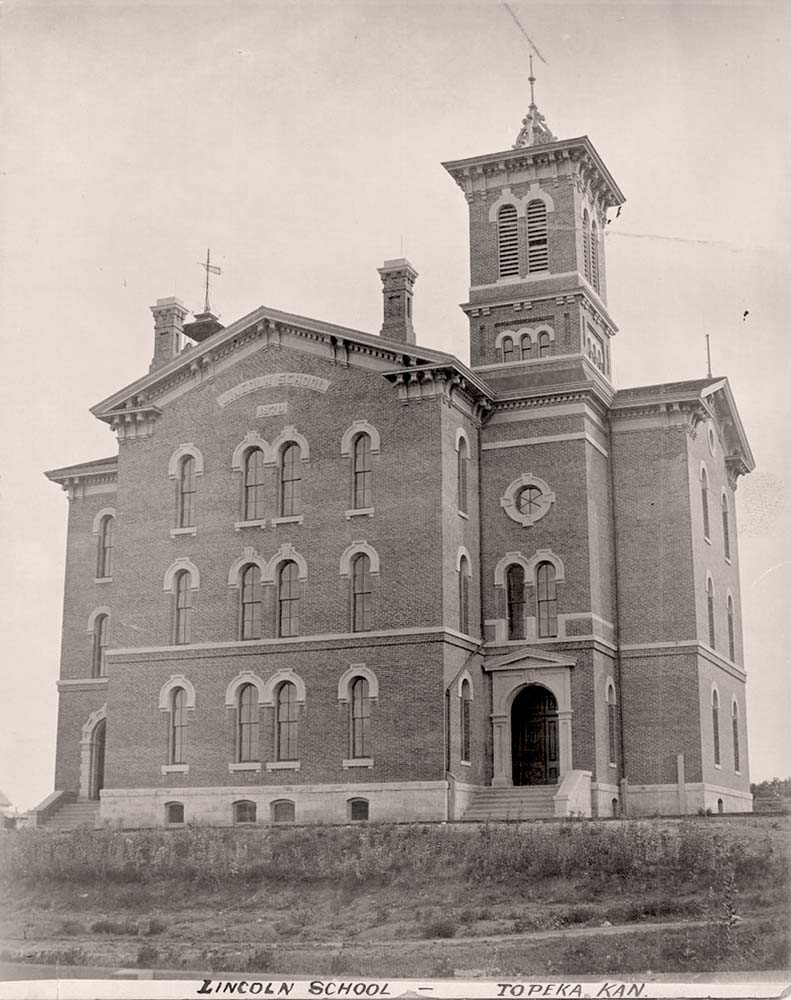 Topeka, Kansas. Lincoln School, located at corner of Fifth and Madison (built in 1870), 1878