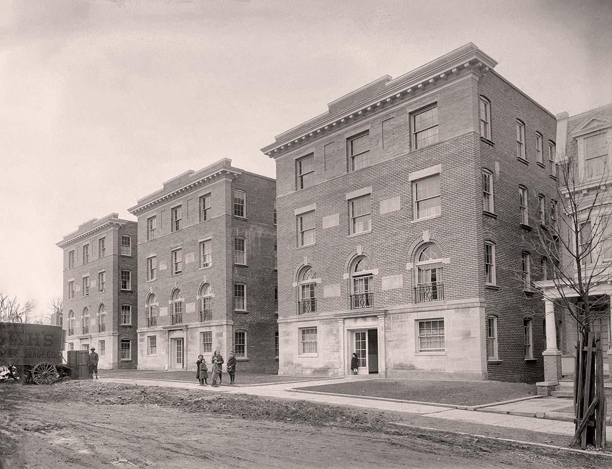 Washington, DC. 28th Street apartments, circa 1920