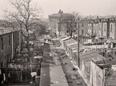 Washington. Alley behind North Capitol Street, Blake School in background, 1935