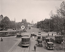 Washington. Pennsylvania Avenue, set up for the Shriners Convention of June 1923, Capitol in the distance